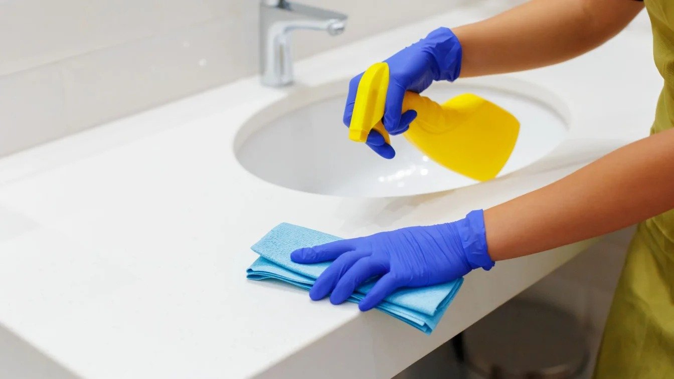  bathroom cleaning of apartment