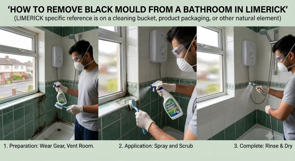 Remove Black Mould from a Bathroom