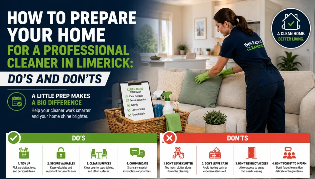 Professional Home Cleaner in Limerick Do's and Don'ts