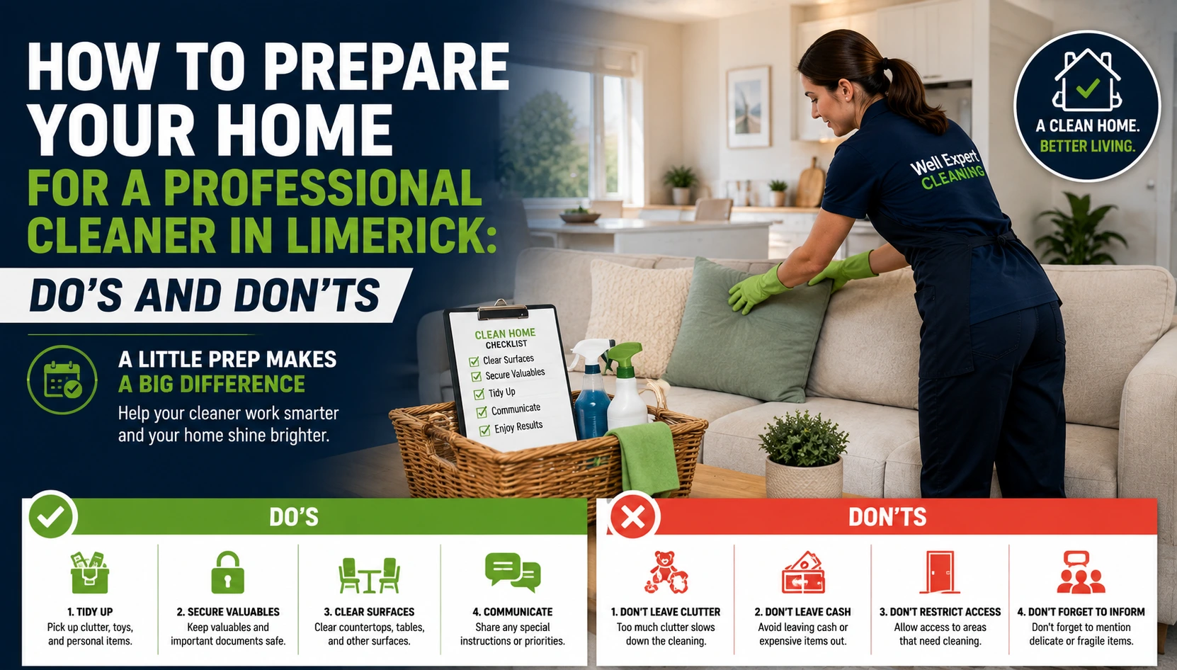 Professional Home Cleaner in Limerick Do's and Don'ts